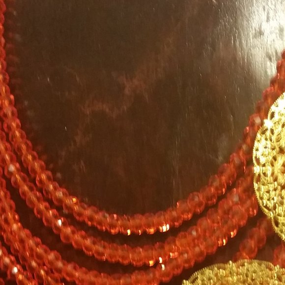 Handmade Glass Bead Piece Statement Set - Picture 4 of 9